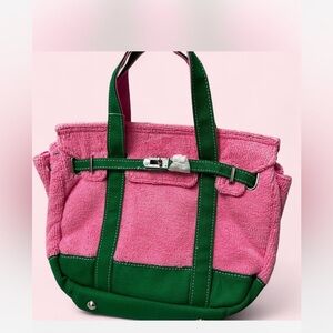 Viral New Release Pink and Green Boatkin Inspired Small Tote Bag
